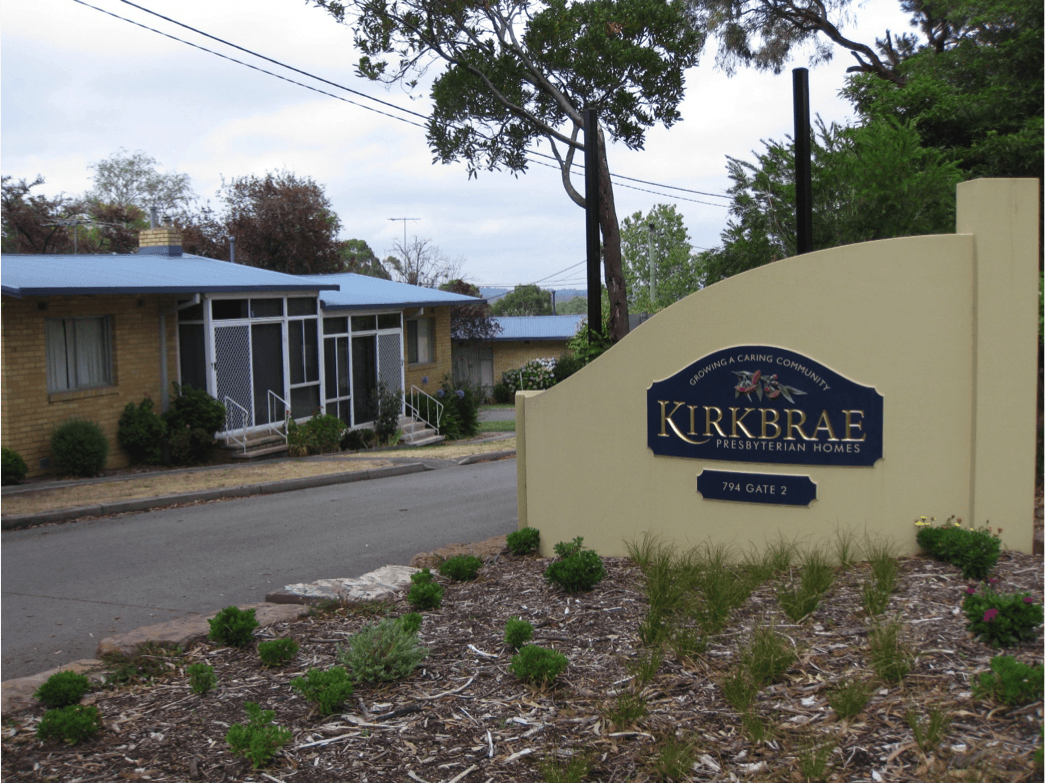 The entrance to Kirkbrae Presbyterian Homes